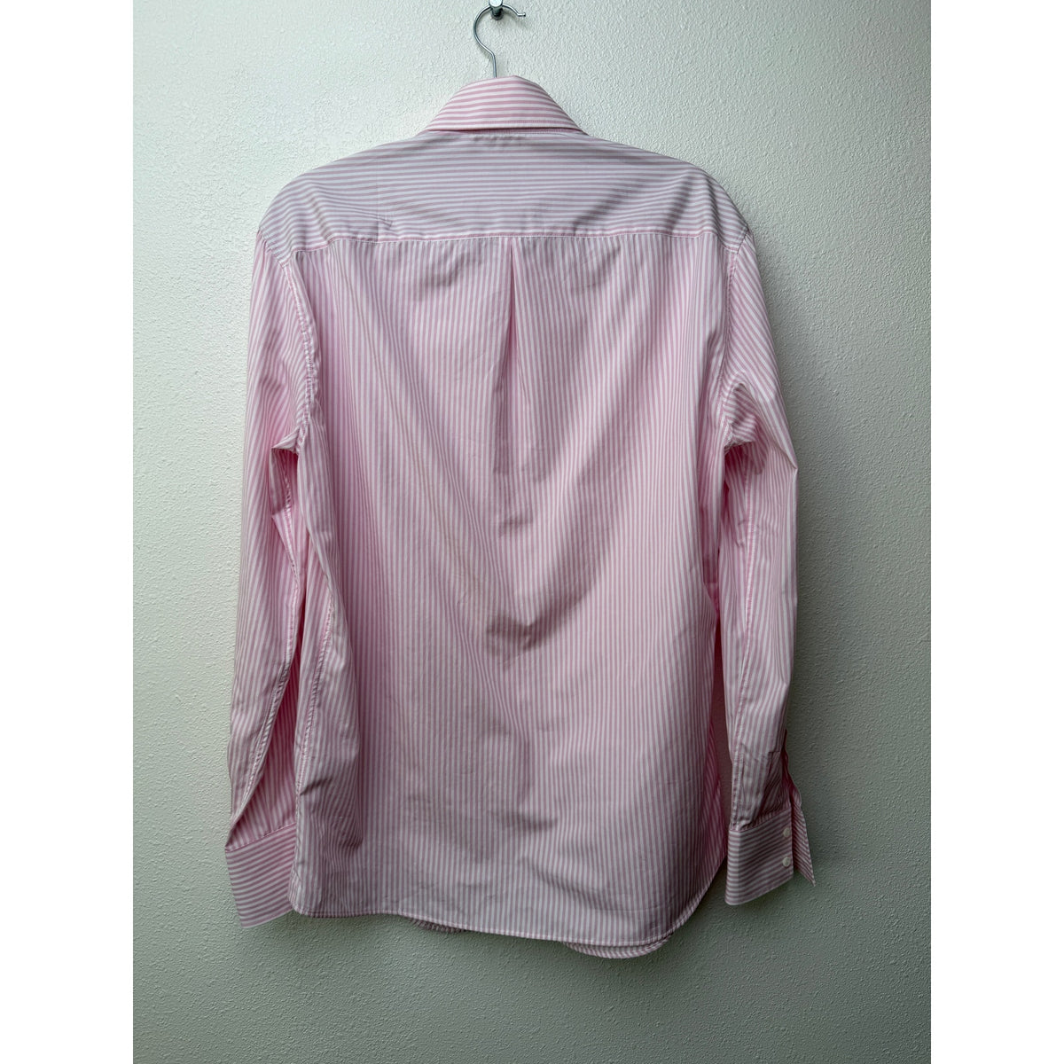Brunello Cucinelli Pink Stripe Cotton Shirt Men L