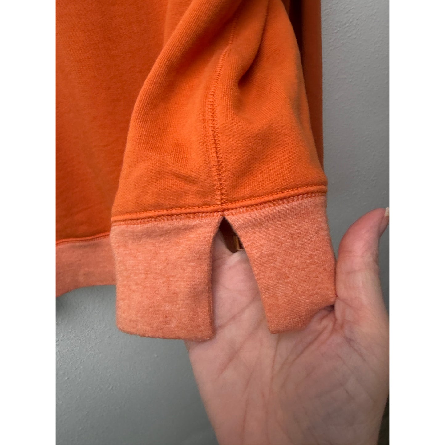 FRAME Burnt Orange Crewneck Sweatshirt Slim Raglan Pullover Women's M