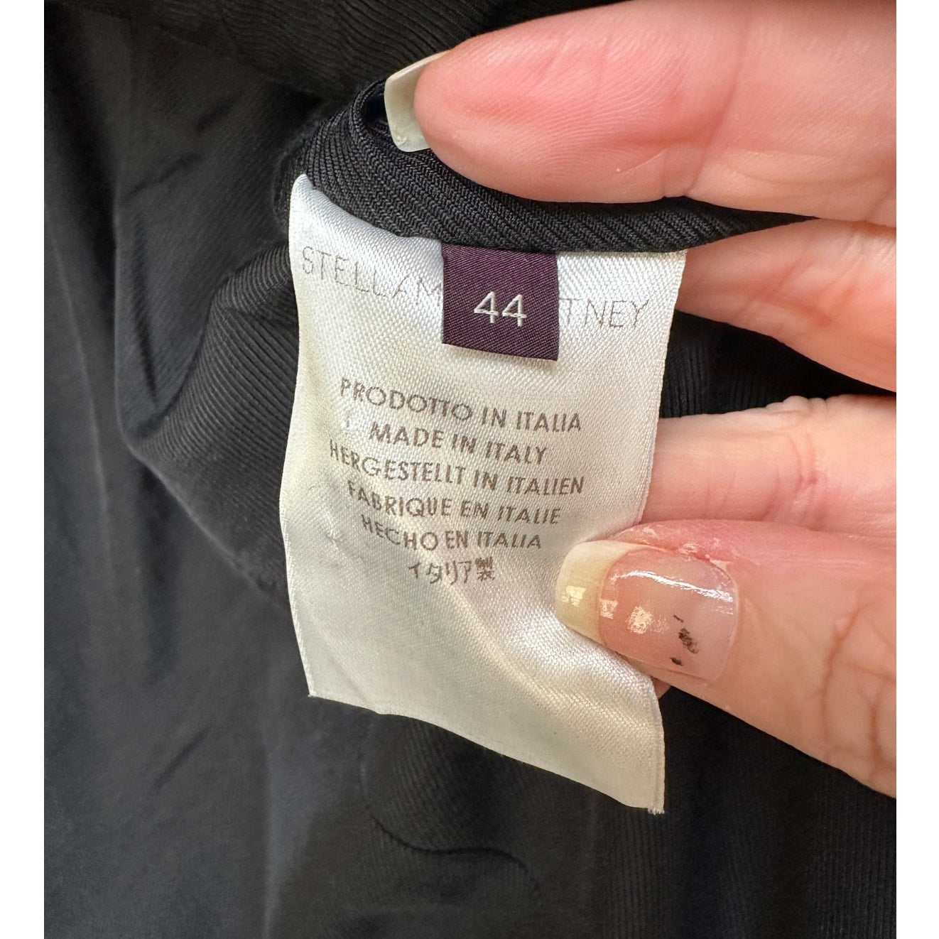 Stella McCartney Black Tuxedo Blazer Women US 8 IT 44 Shawl Lapel