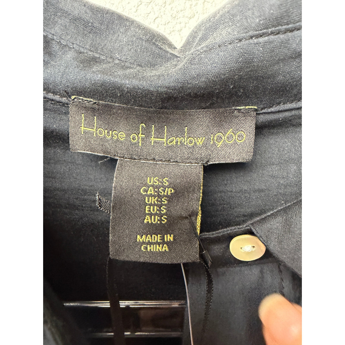 NWT House of Harlow 1960 Black Utility Shirt Women S
