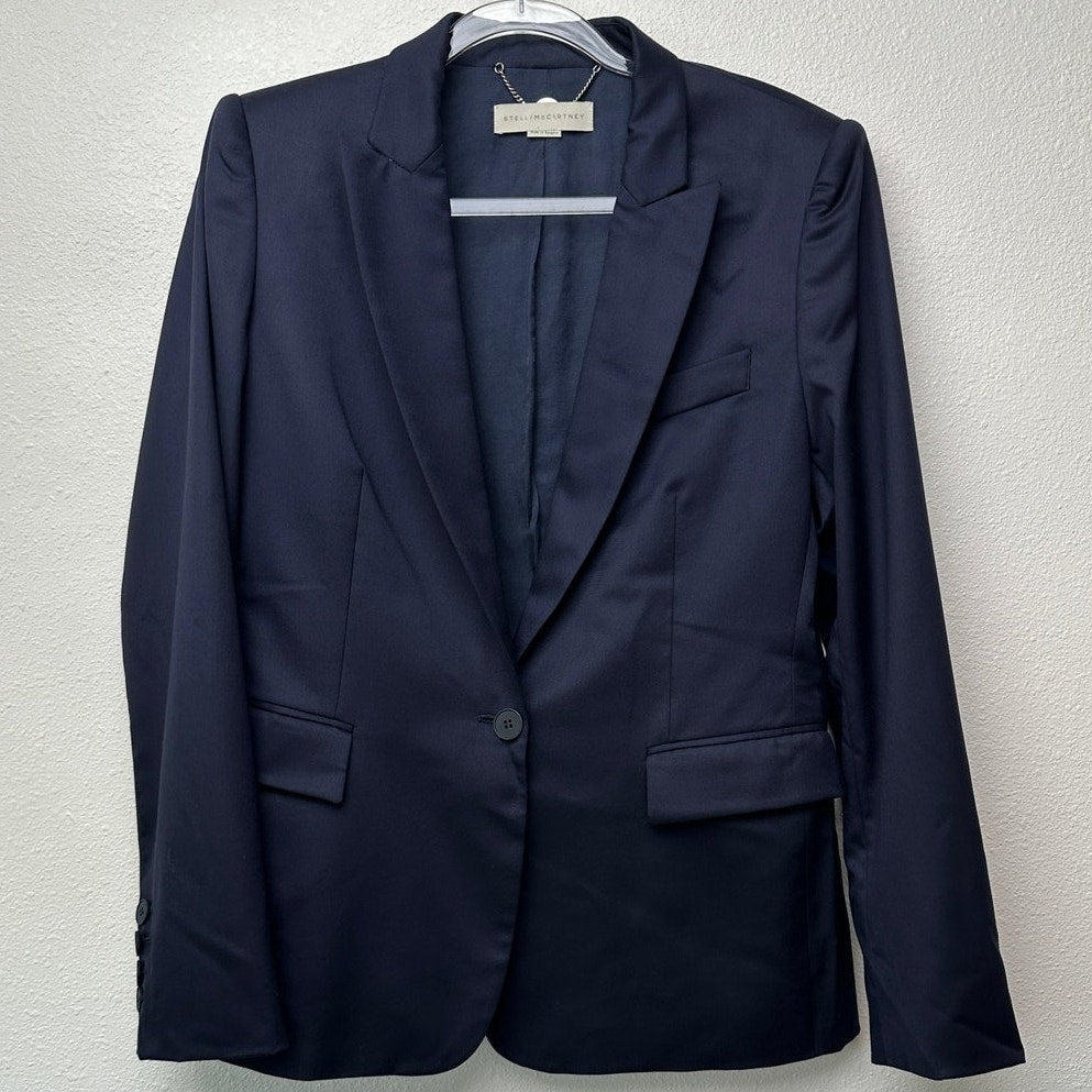 Stella McCartney Navy One-Button Blazer Women IT 46 (US 10)