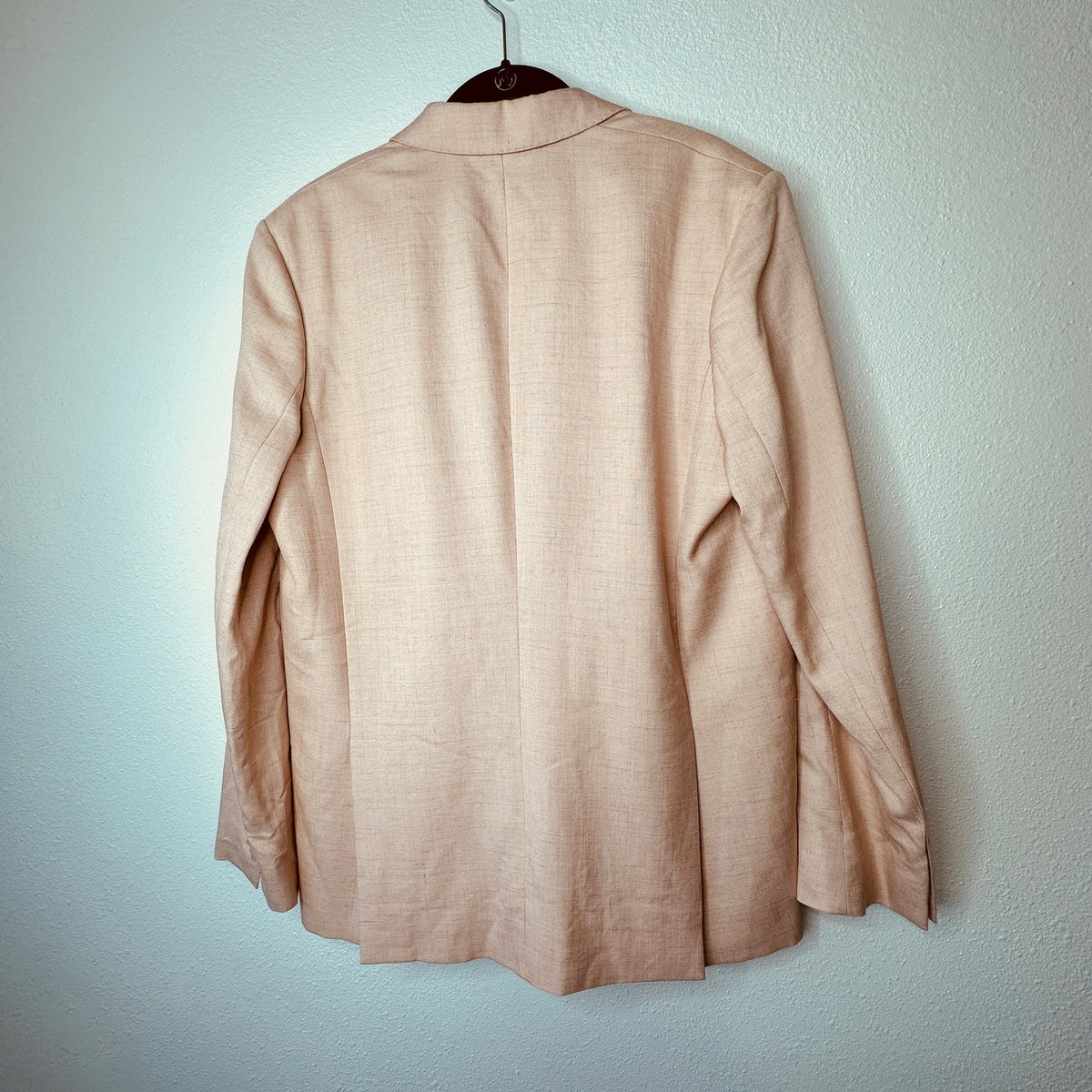Stella McCartney Light Peach Front Button Viscose Linen Blazer Jacket 42