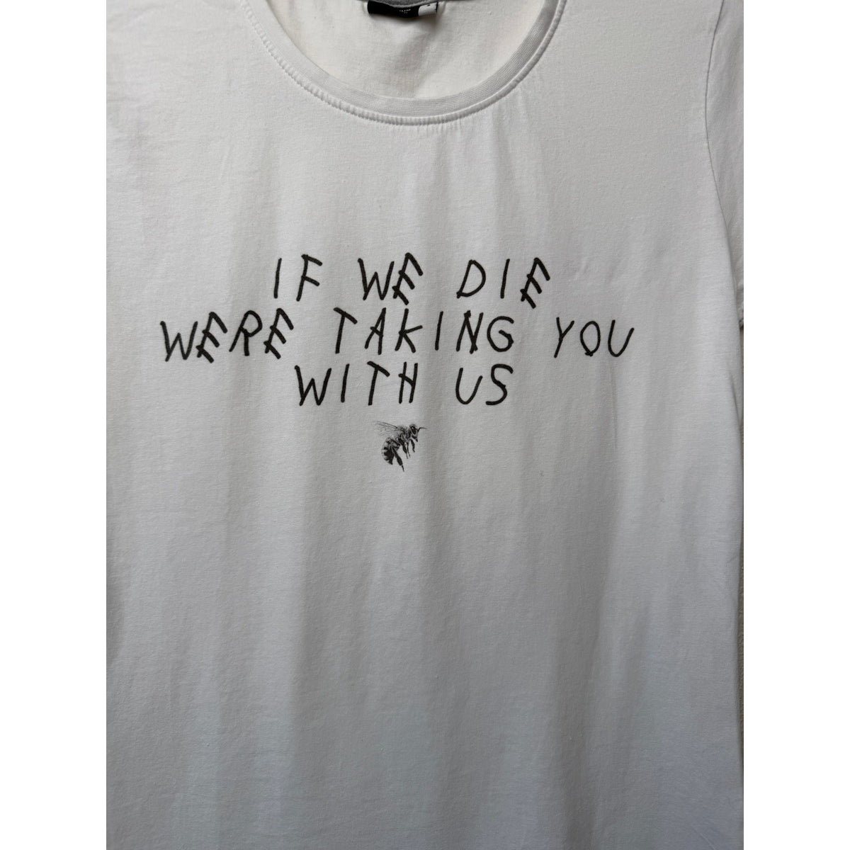 Premium Women White Bee Graphic Tee Women's S