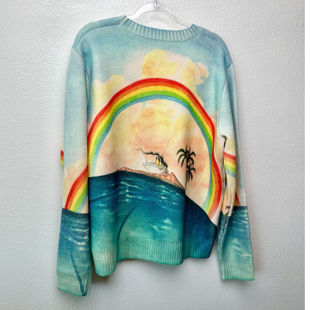 NWT Casablanca Traverse du Pacifique Merino Cashmere Knit Sweater Multicolor XXL