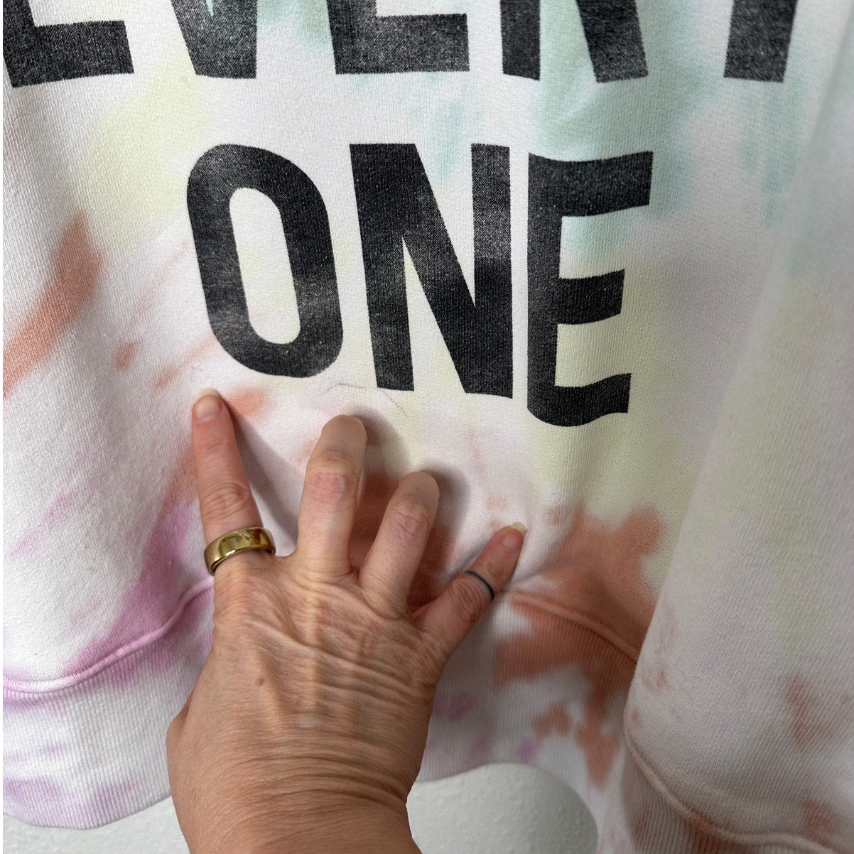 Cinq a Sept I Love Every One Multicolor Tie-Dye Sweatshirt
