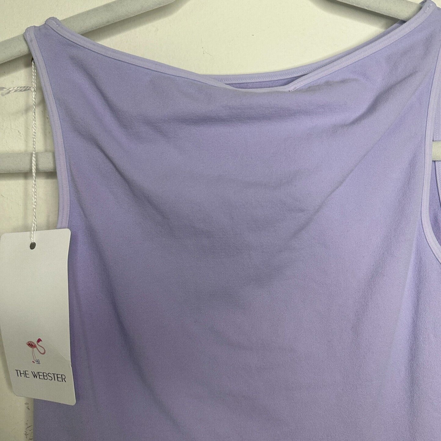 NWT cute Maisie Wilen The Webster Faved Lilac Heart Shape Cutout Boat Neck Top 2