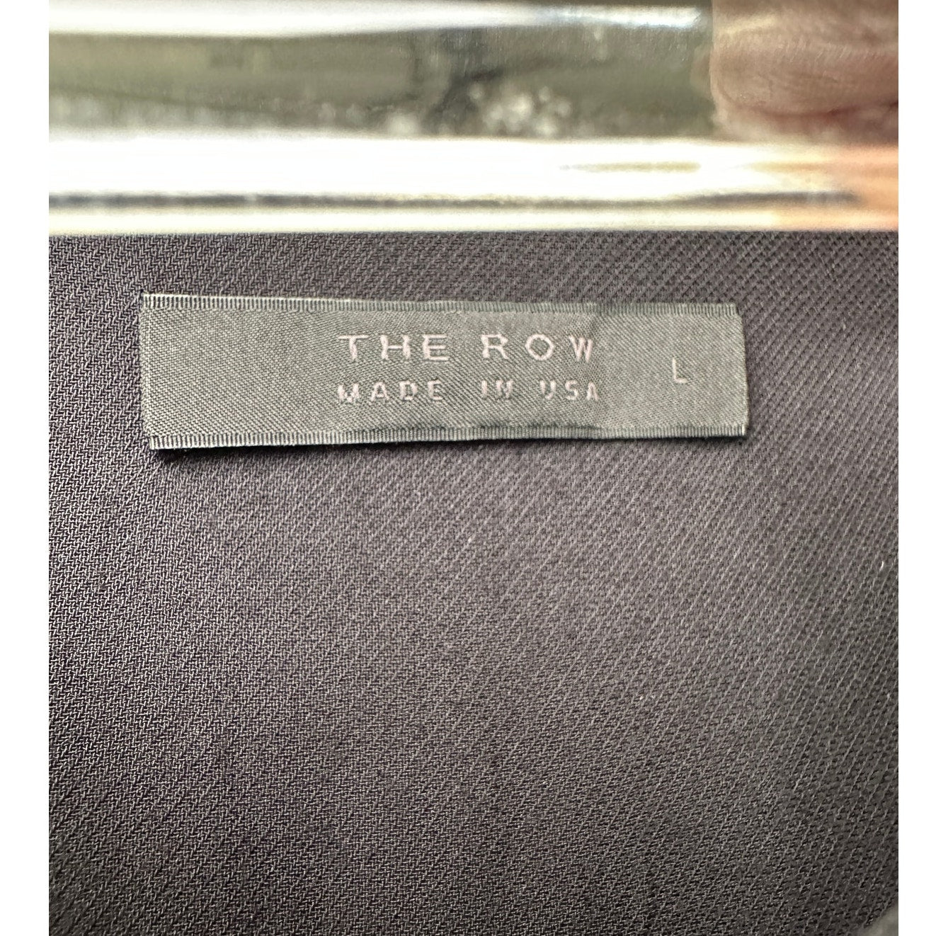 The Row Black Shirt Button Long Sleeve Collared L Semi Sheer