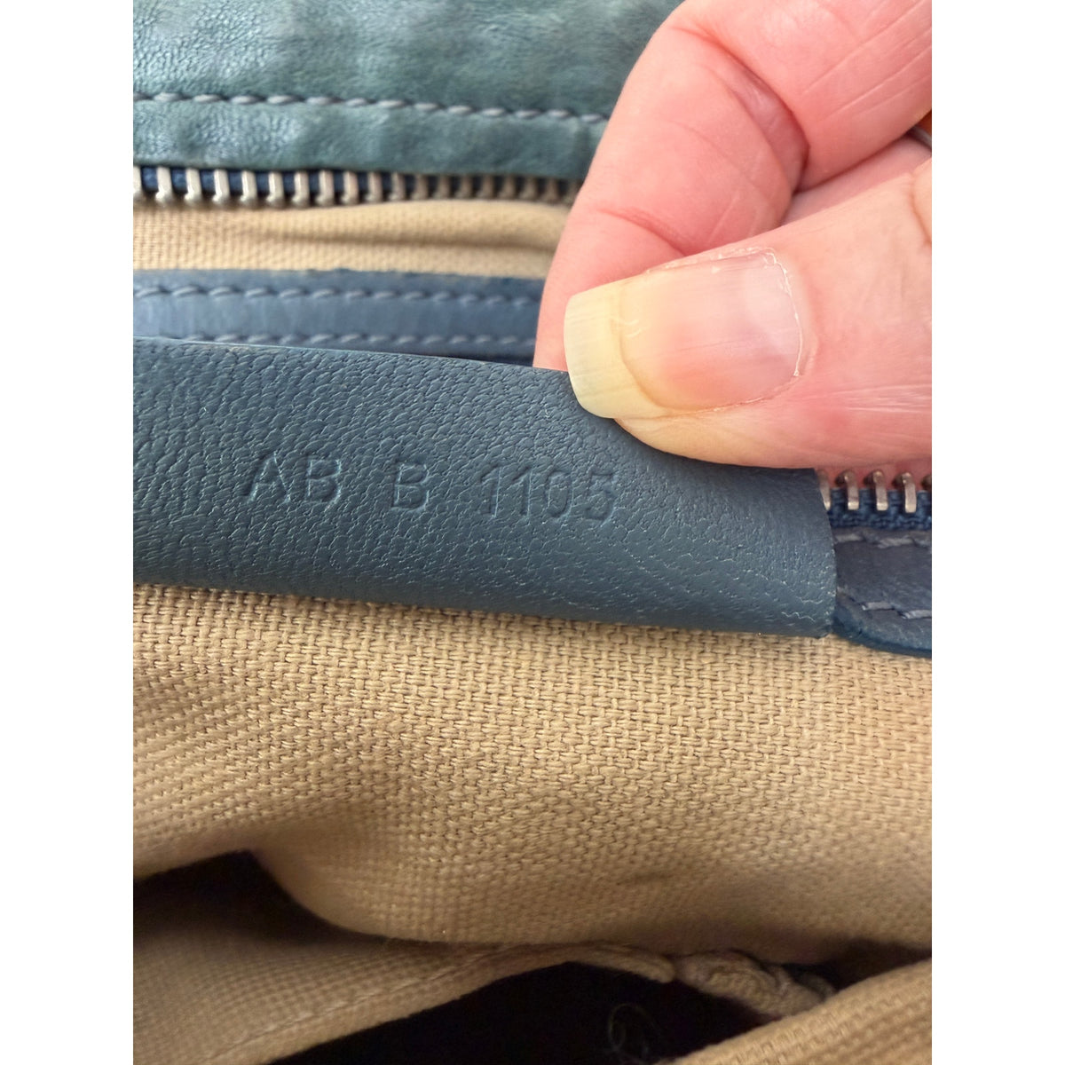 Givenchy Blue Green Zip Satchel Bag Women's