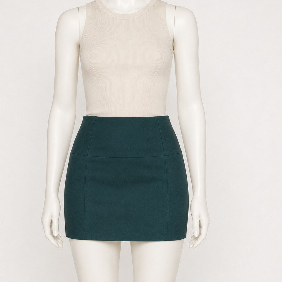 Lululemon Go Cityfarer Forest Green Pencil Mini Skirt 6