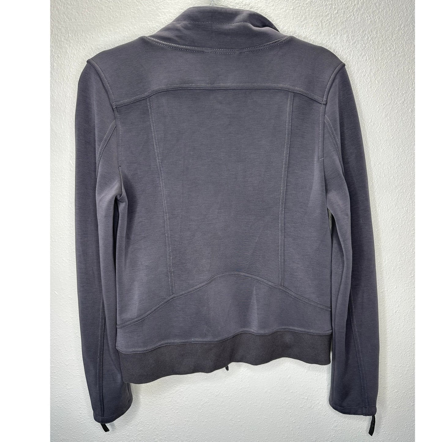 Marrakech Utility Moto Jacket Gunmetal Gray Ultra Soft Stretch Zip XS