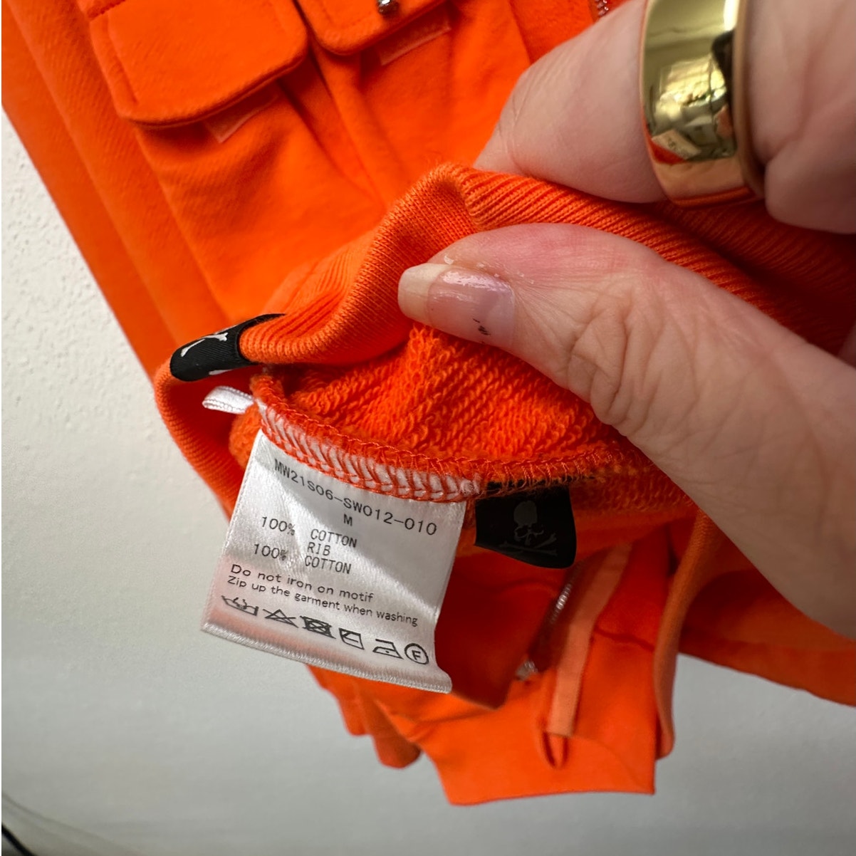 NWT Mastermind World Orange Multi-Pocket Utility Zip Hoodie Men’s M