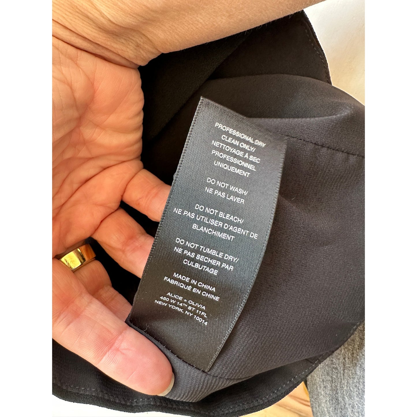 Alice + Olivia Crepe de Chine Black Lace Going Out Crop Top 0