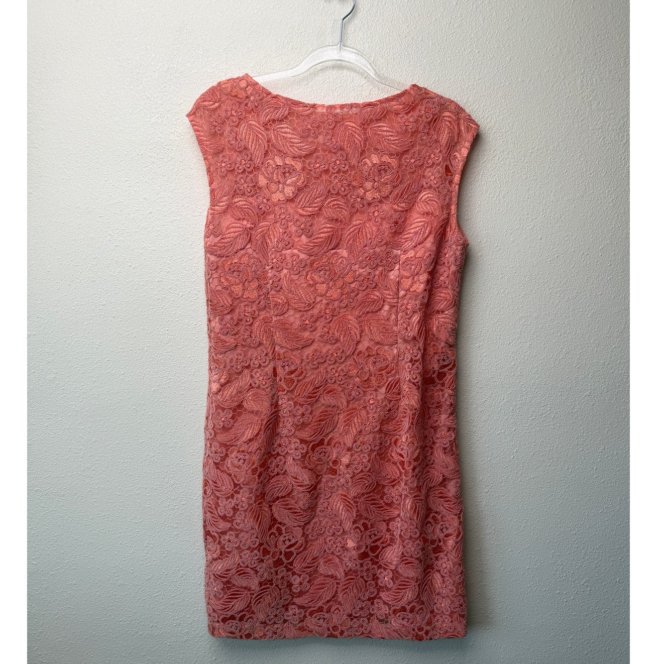 Sue Wong Nocturne Peach Embroidered Dress Women 16