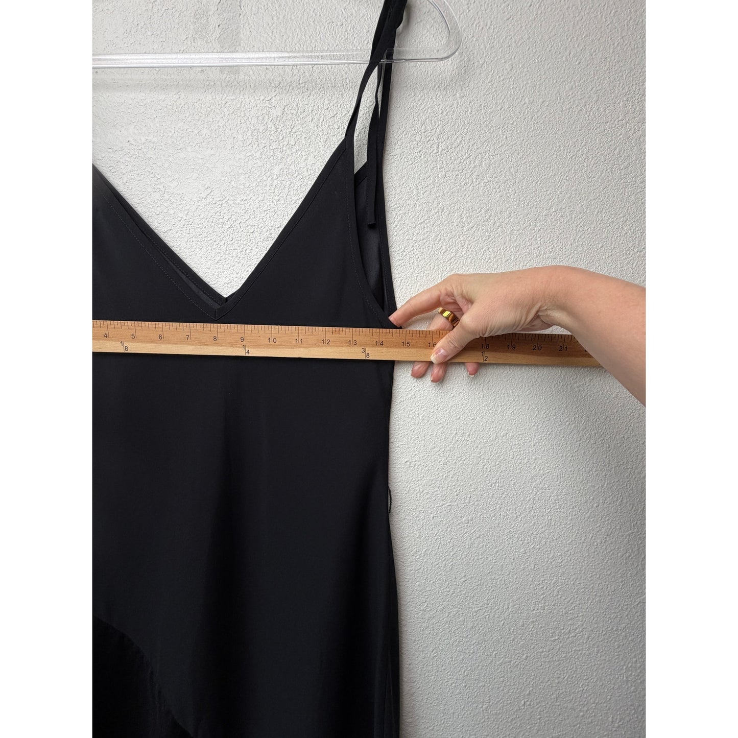 Malia Mills Black Silk Maxi Slip Dress Womens 4
