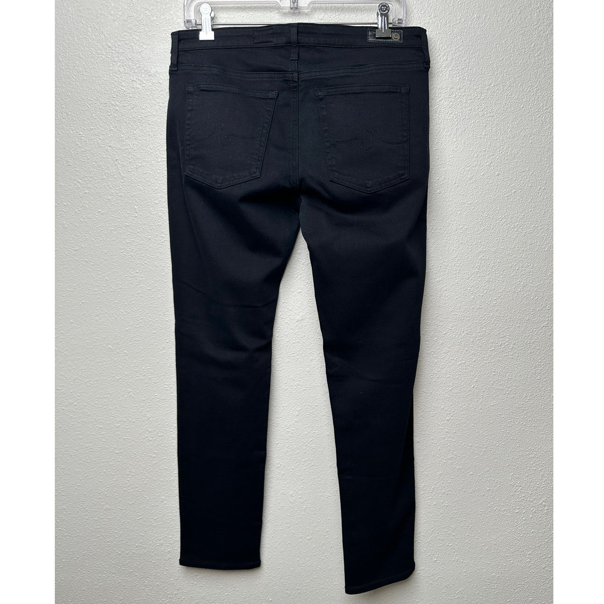 AG Prima Ankle Cigarette Jeans Super Black Women's US 32
