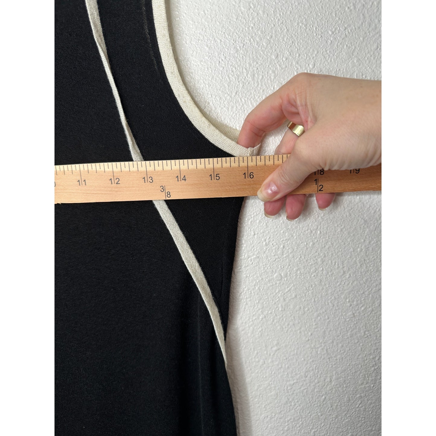 Rag & Bone Black & Cream Round Neck Sleeveless Sheer Tank Top S