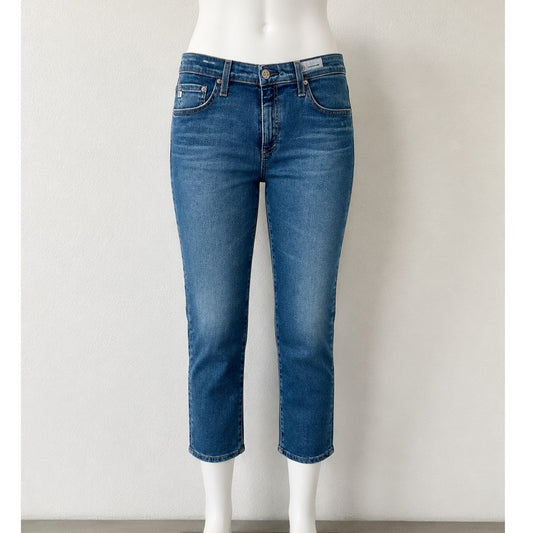 AG Muted Medium Wash Prima Crop Cigarette Leg Japanese Fabric Jeans 29