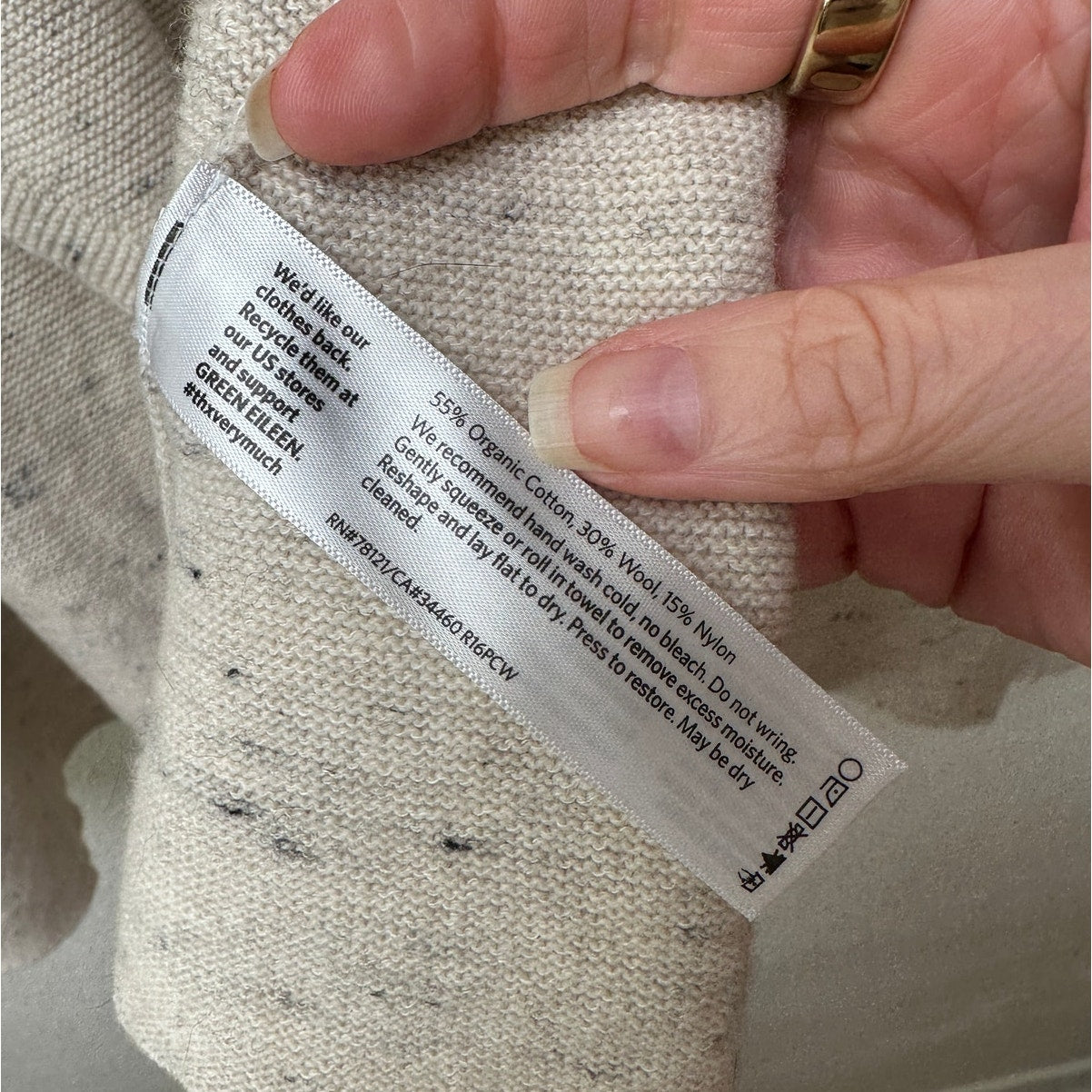 Eileen Fisher Speckled Cardigan Sweater 2X