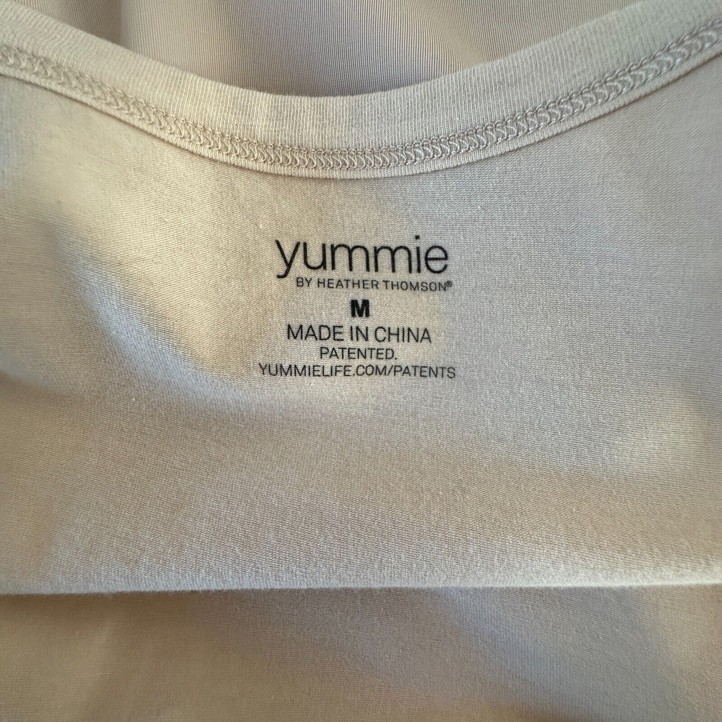 Yummie Tummie Boyfriend Tan Spaghetti Strap 3-Panel Shaping Tank Scoop Top Med