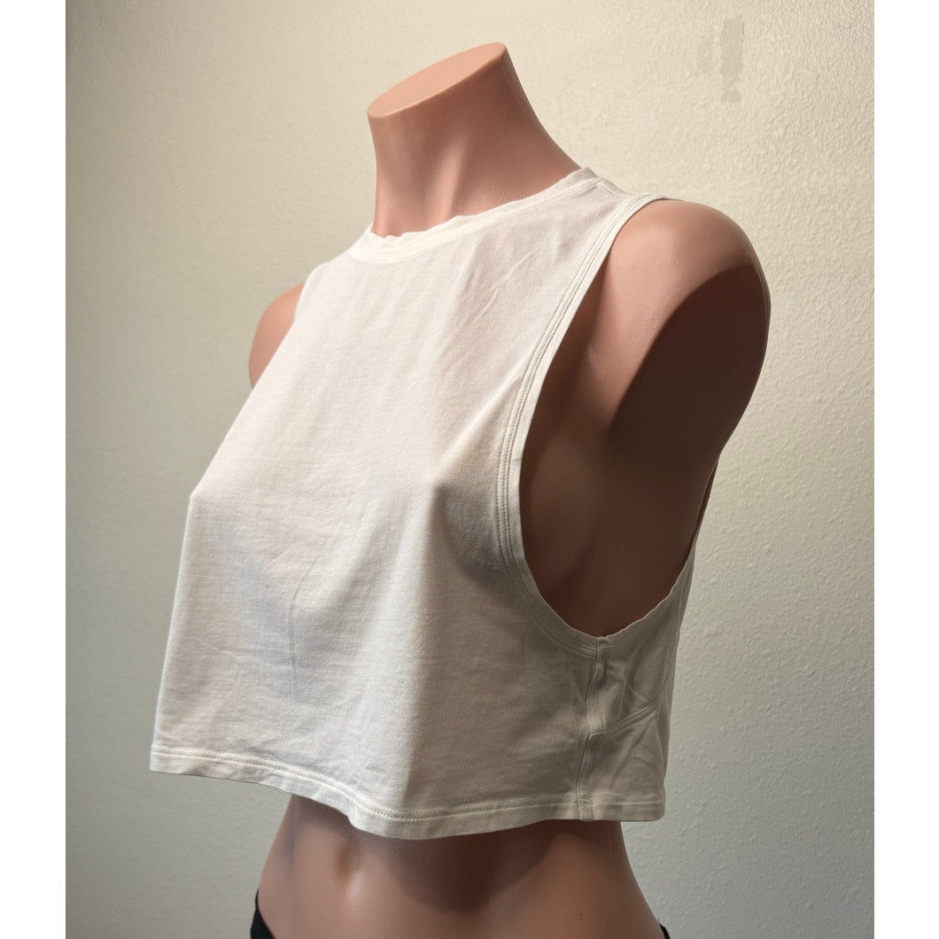 Lululemon Muscle Love Crop Tank White Women 4