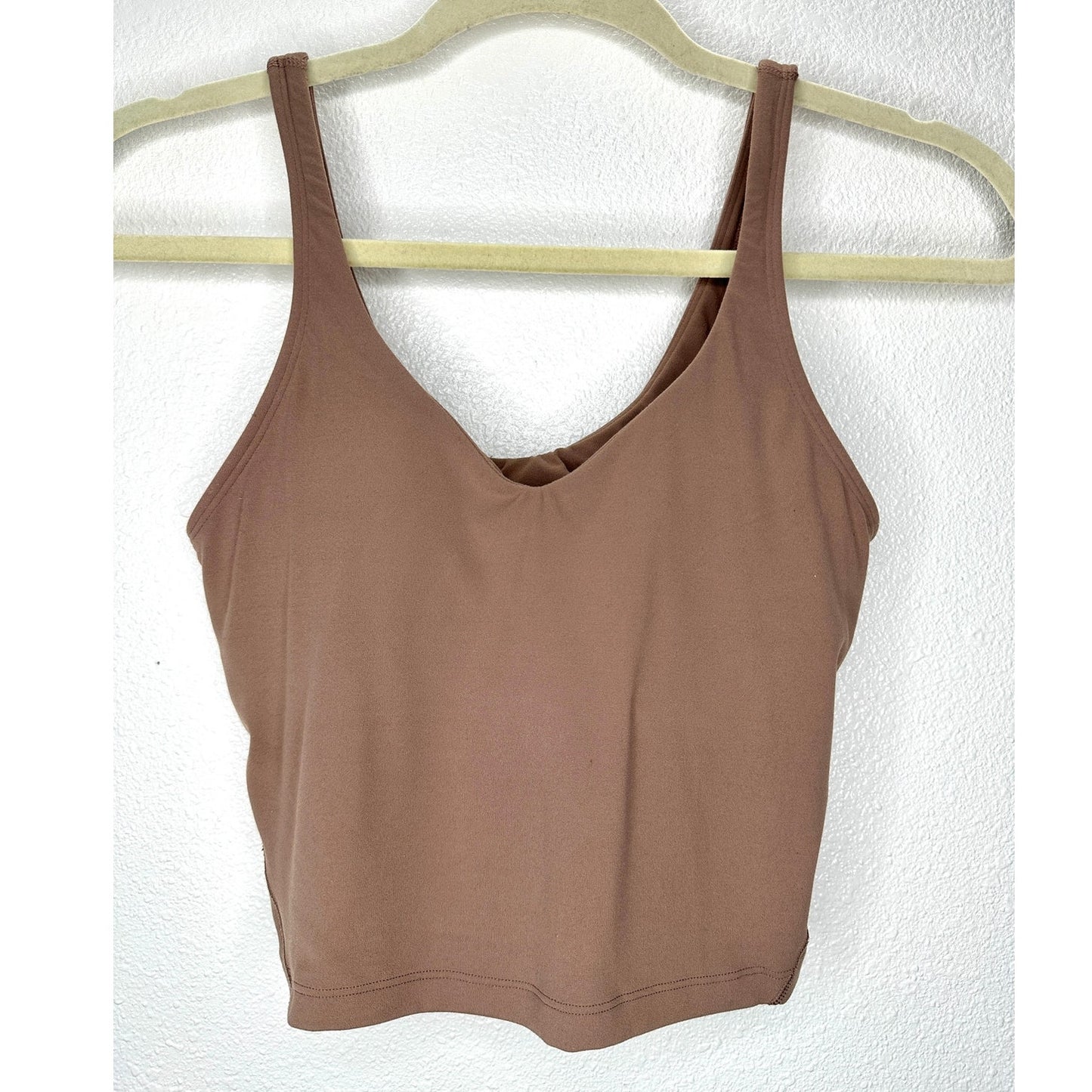 Lululemon Align Tank Top Cacao Brown Nulu Shelf Bra Sportsbra 4
