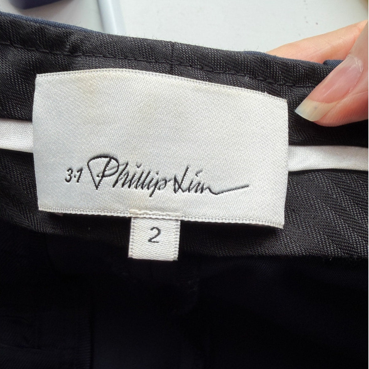 3.1 Phillip Lim Navy Blue Cropped Front Zip Trouser Pants Size 2