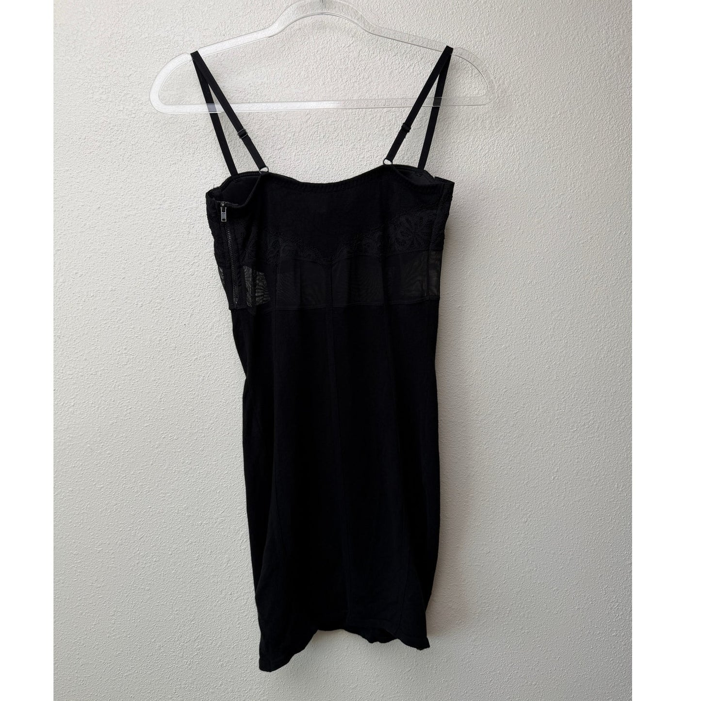 GUESS Black Lace Bodycon Mini Dress Sheer Mesh Corset Size S