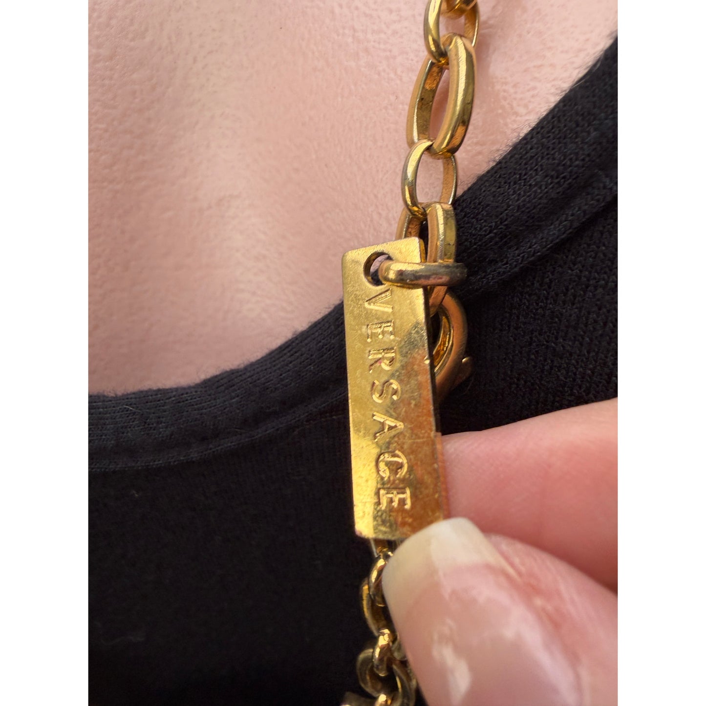 Gianni Versace Vanitas Medusa Gold Tone Necklace