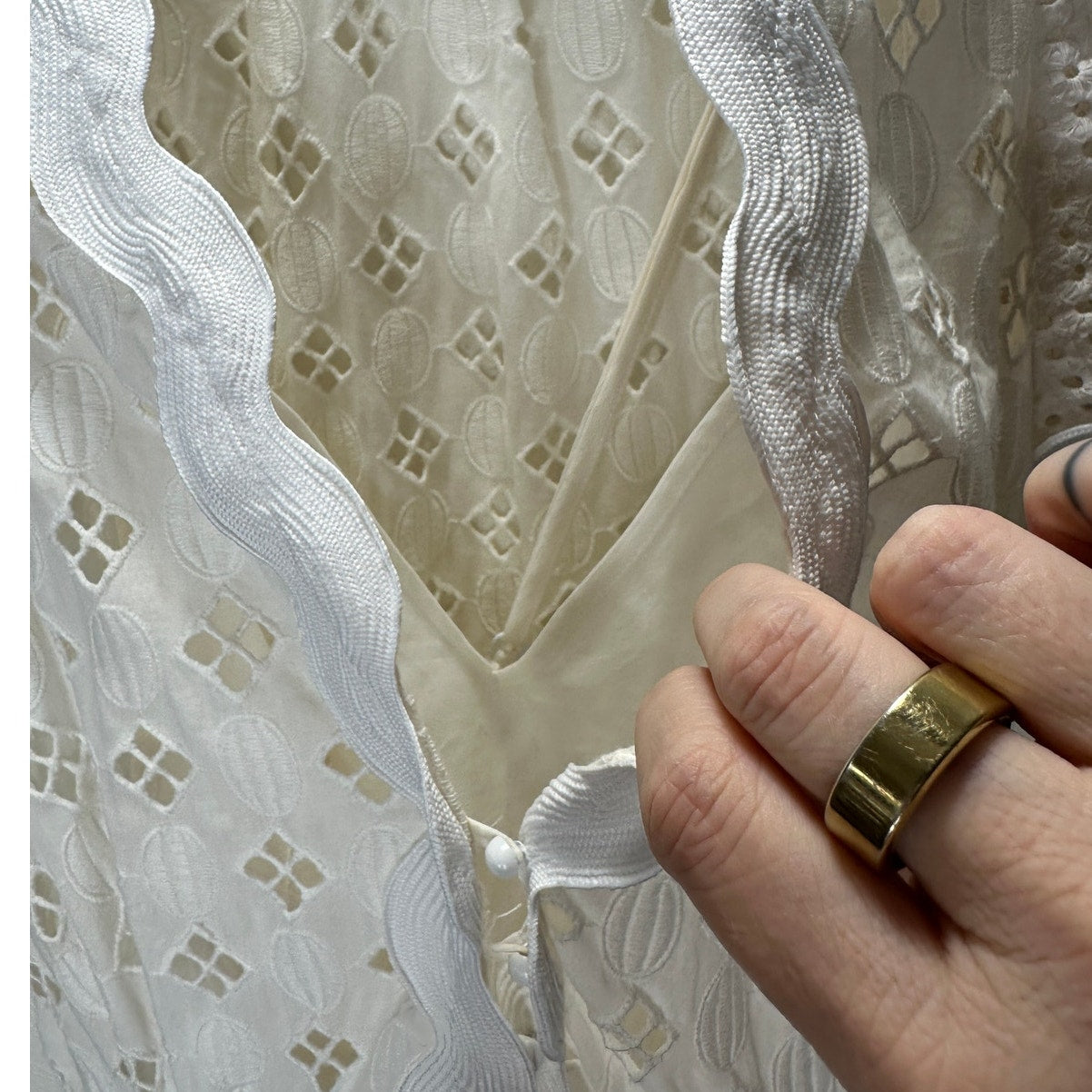 Alice McCall Daybreak White Ivory Broderie Lace Midi with Slip Dress 2