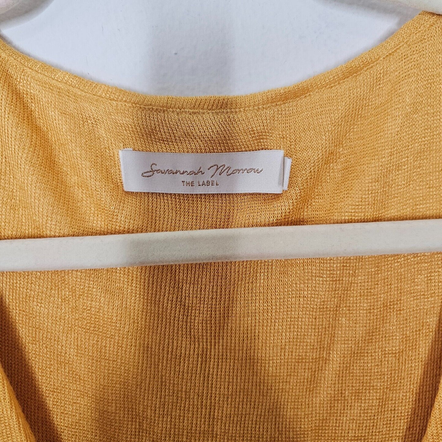 Savannah Morrow Mustard Long Sleeve Keyhole Side Cut Outs Bamboo Mini Dress SM