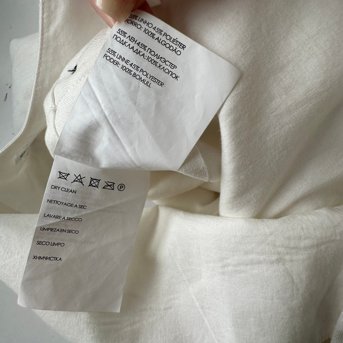 NWT Club Monaco Creme Emberlynn Linen Blend Jumpsuit 0