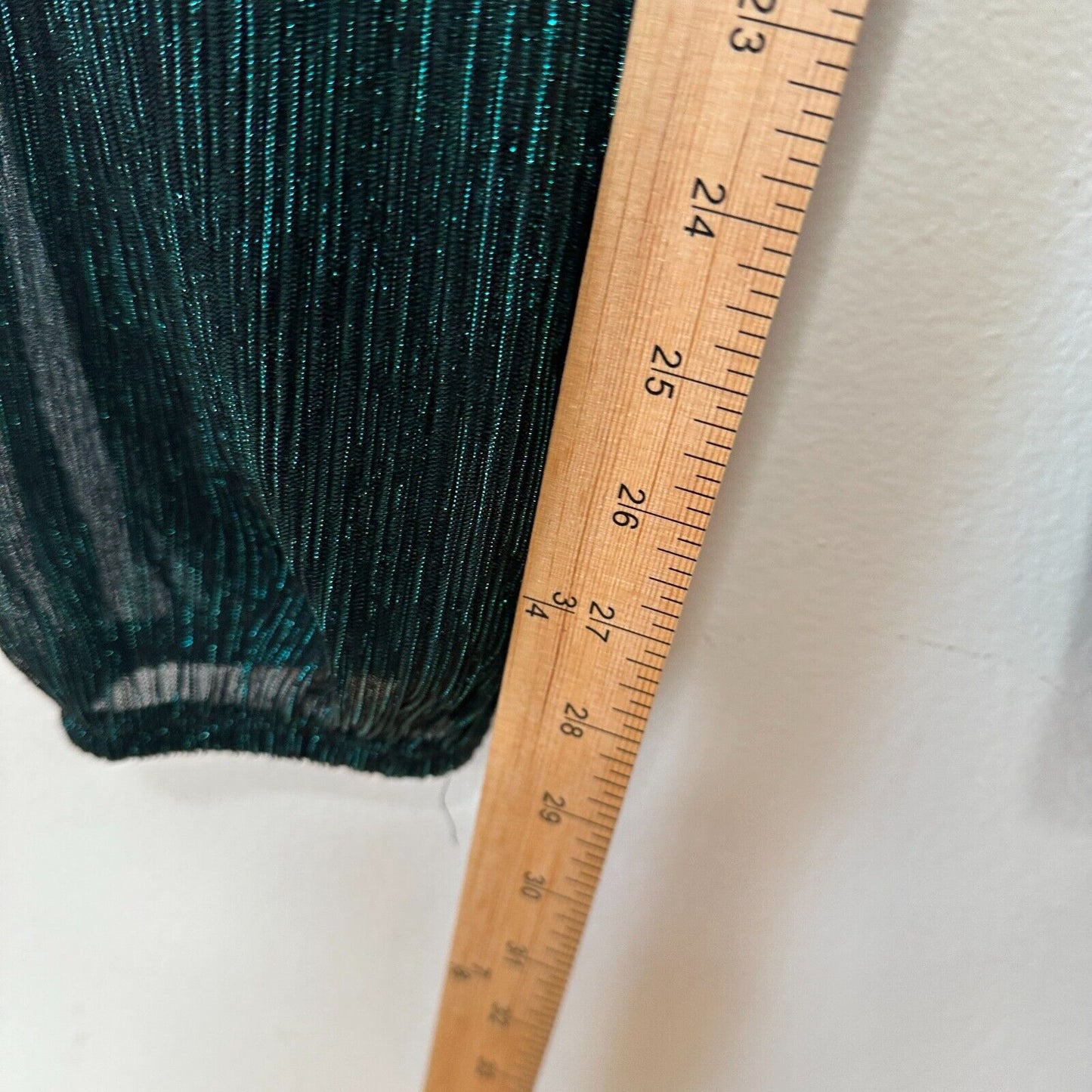 Bailey 44 Emerald Green Metallic Shimmer Pants With Undershorts Harem Legs Small