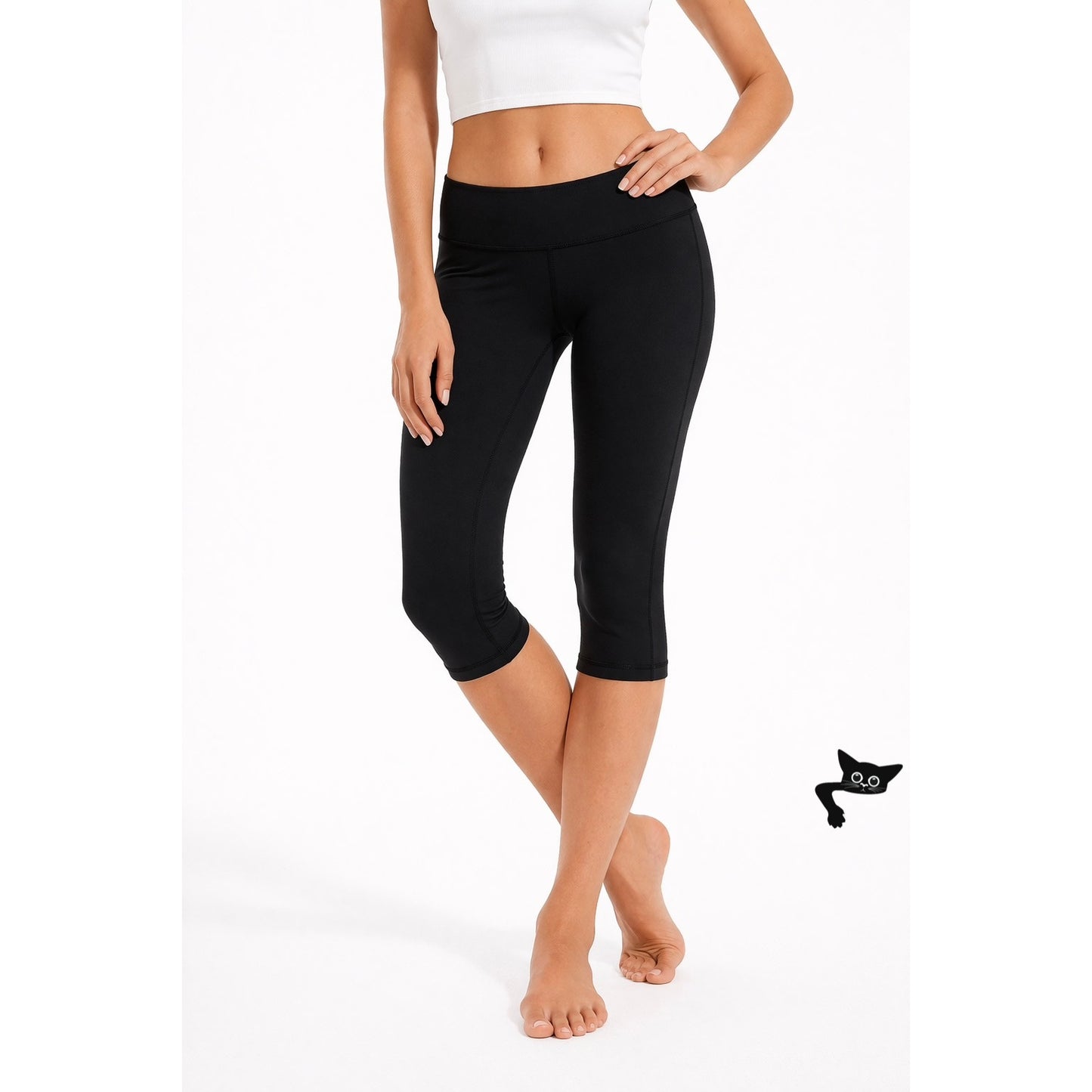 Lululemon Black Crop Yoga Leggings Women’s US 6