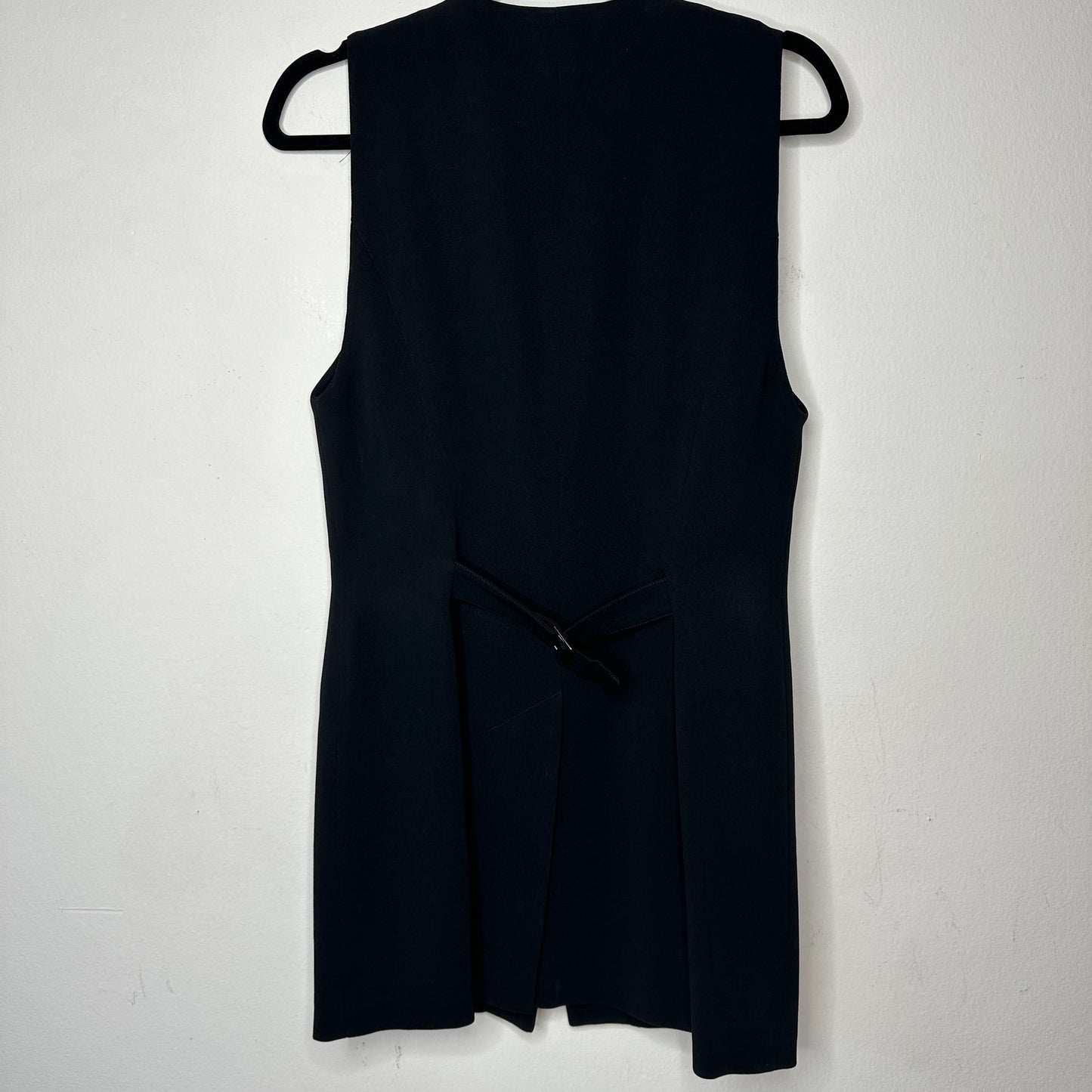 Philippe Adec Paris V-Neck Sleeveless Button Front Vest Dress 6