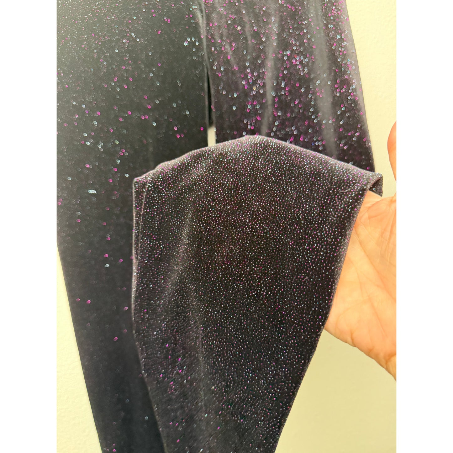 NWT RARE Cali Sun & Fun Black Stardust Leggings Womens L