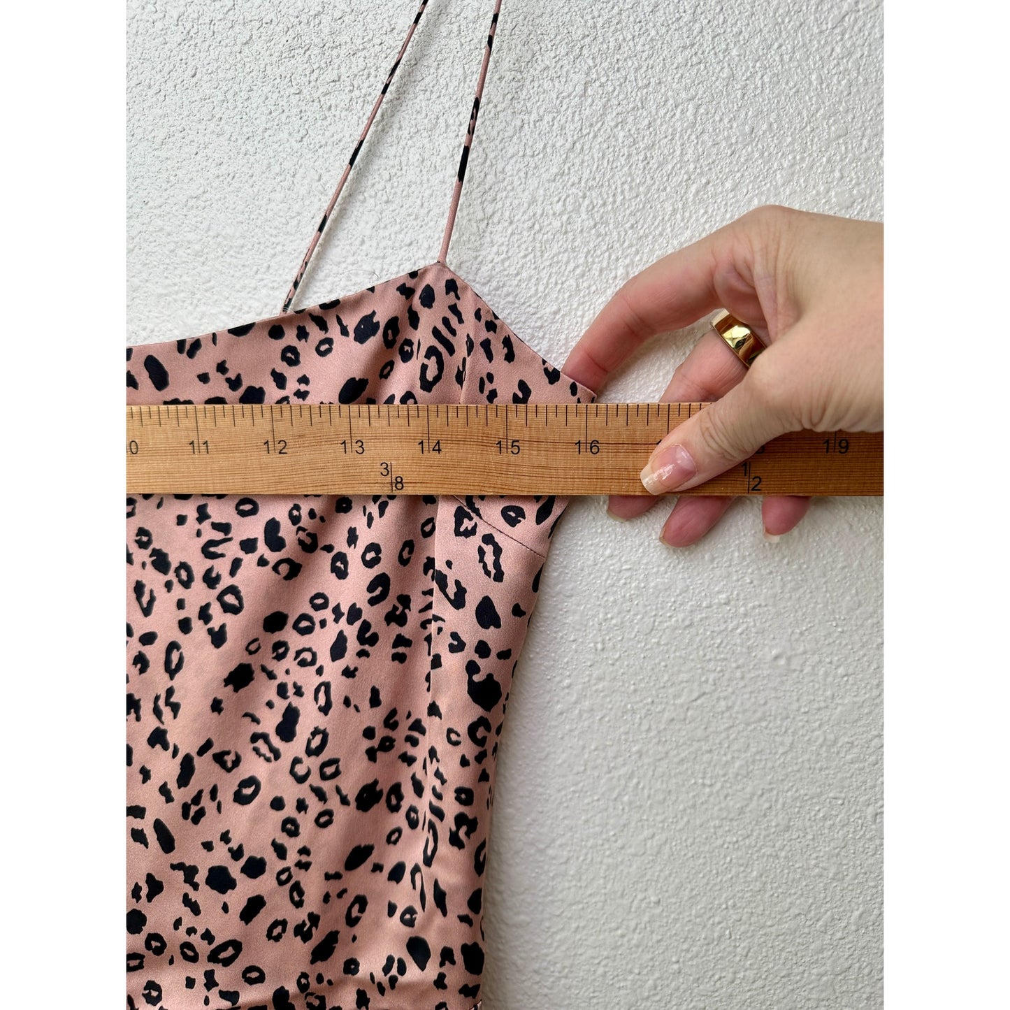Reformation Silk Cheetah Mini Dress Pink/Black US 6 Spaghetti Strap
