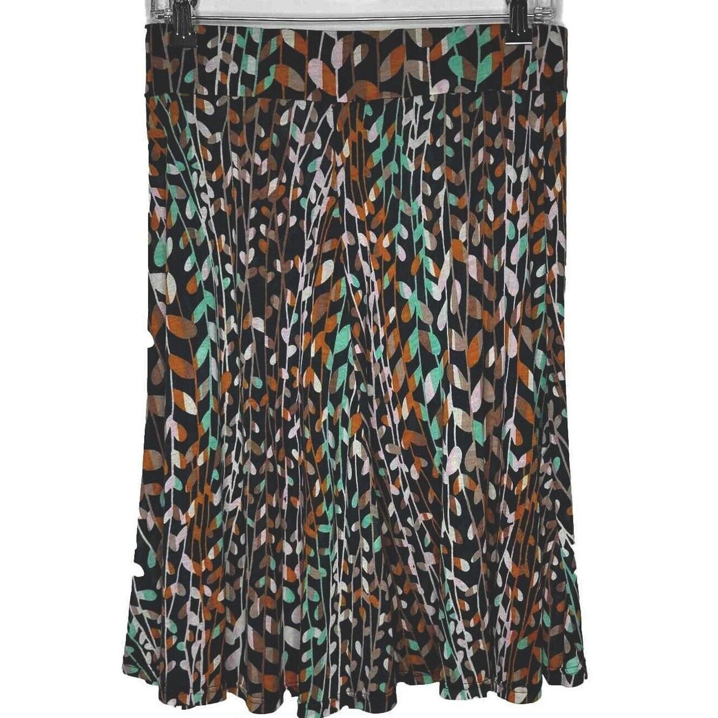 Vintage Y2K Stunning Missoni Teal White & Orange Abstract Floral Jersey Skirt 10
