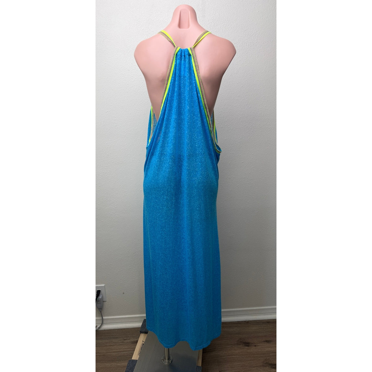Pitusa Blue Neon Trim Maxi Cover Up Women Standard