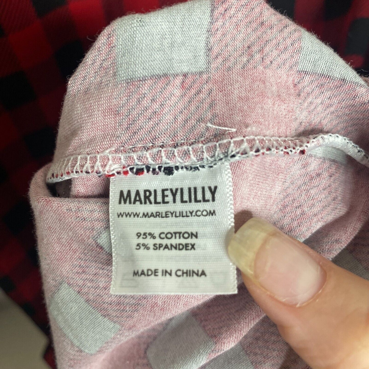 NWT Marleylilly Red & Black Buffalo Plaid Front Pocket Long Sleeve Flannel Tunic
