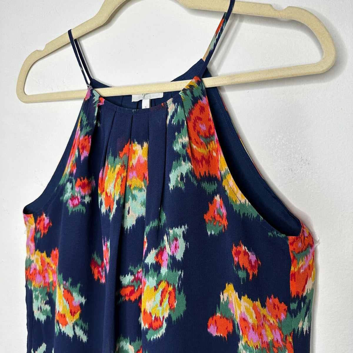 Joie Navy Anatase 2pc SET Floral Print Silk Top ( S ) Lanina Floral Short ( M )