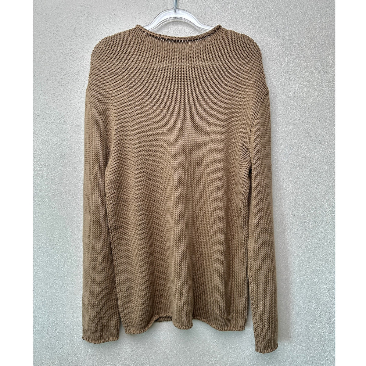 The Row Anteo Knit Sweater Mens Natural Brown Crewneck