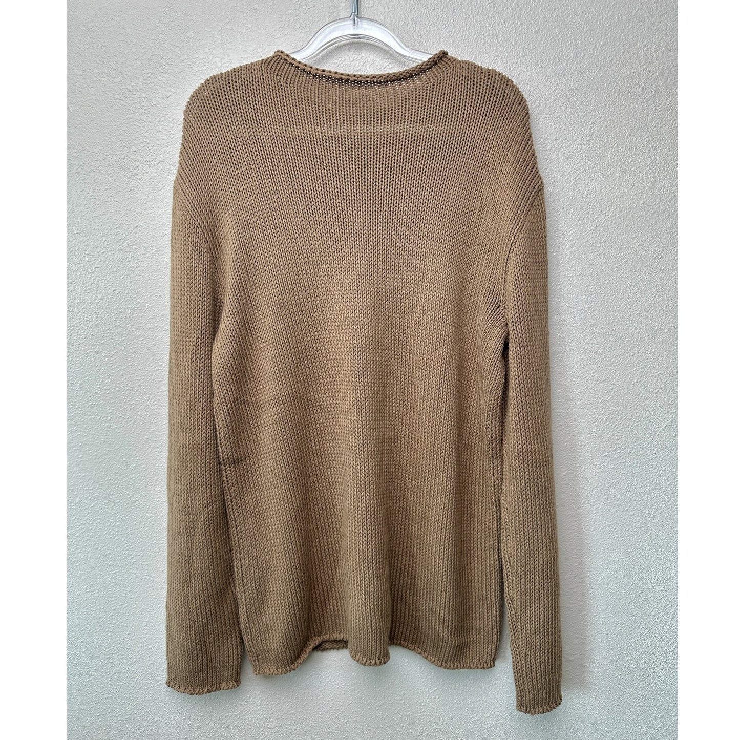 The Row Anteo Knit Sweater Mens Natural Brown Crewneck