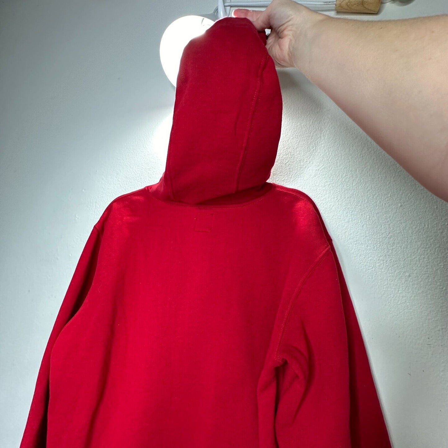 Disney X Vans Red Mickeys 90 Anniversary Front Pocket Pullover Fleece Hoodie M