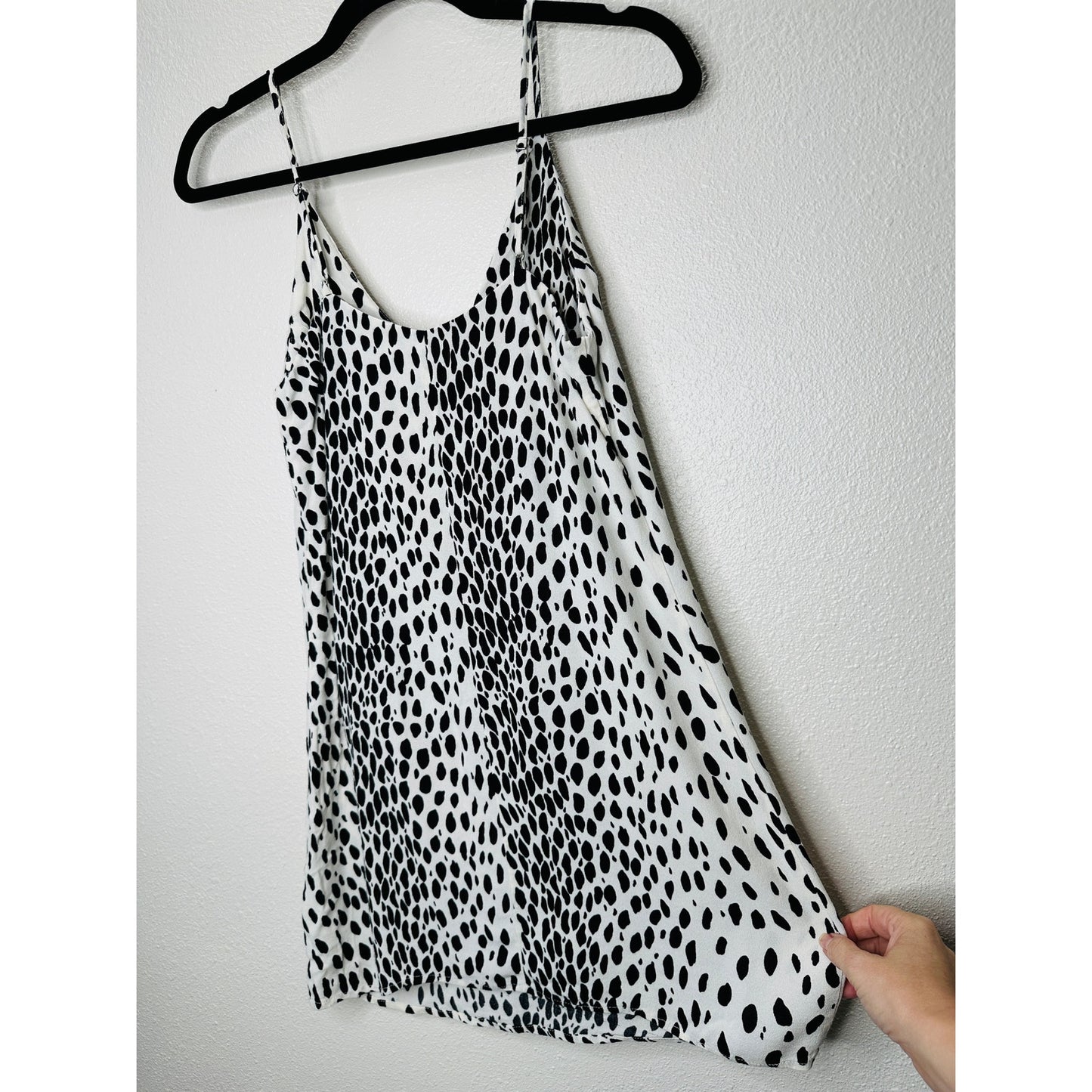 Reformation Black & White Ventura Cheetah Slip Dress XS