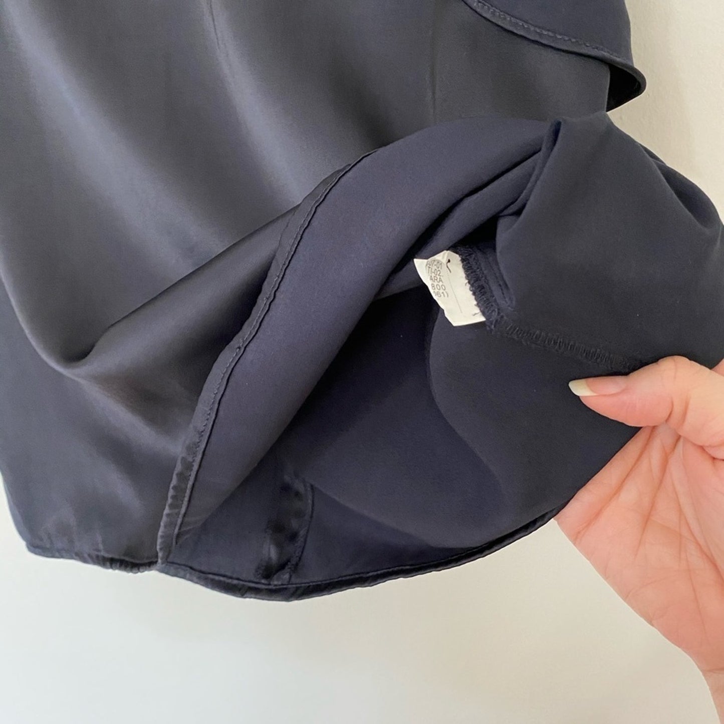 Zara Black Silky Scallop Ruffle Sleeve Blouse Small