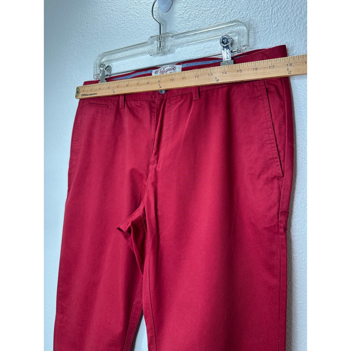 Original Penguin Slim Fit Red Chino Twill Pants 34 / 32