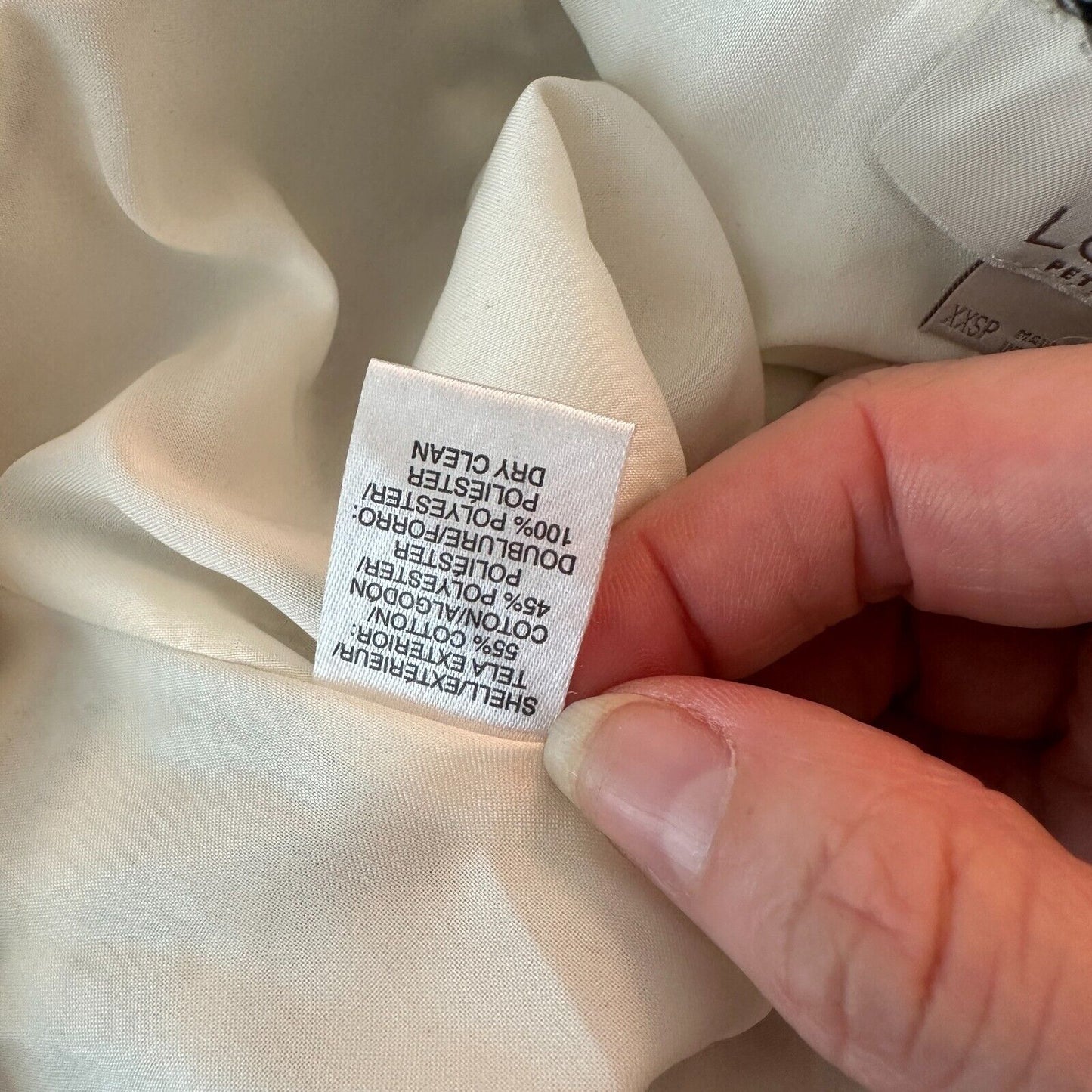 Ann Taylor Loft Petite Textured Cream & Black Chevron Stripes Flare Skirt XXSP