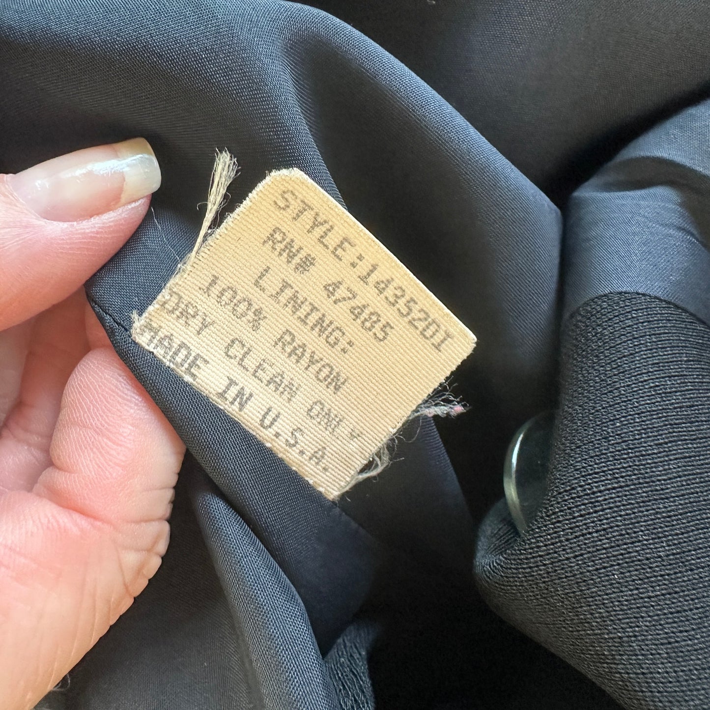 Philippe Adec Black Double Breast Button Wool Business Dress Jacket Blazer 4