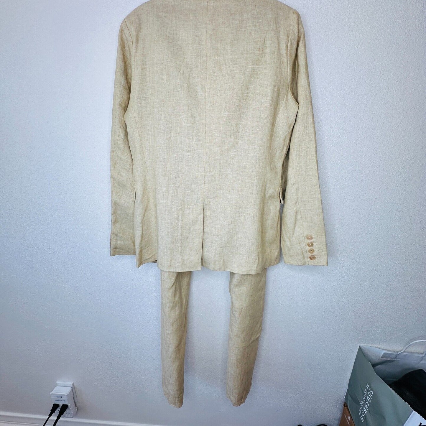 NWT BLESS 2-pc Melange 100% Linen Sakko Jacket & Linen Pants M