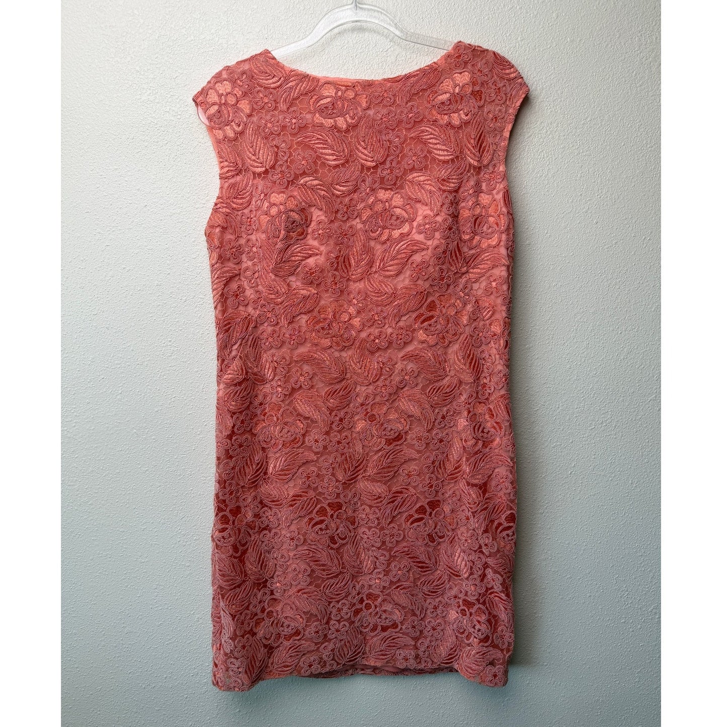 Sue Wong Nocturne Peach Embroidered Dress Women 16